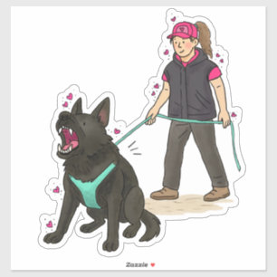 Deutscher Schäferhund (GSD) Bissarbeit Auto Aufkle Aufkleber