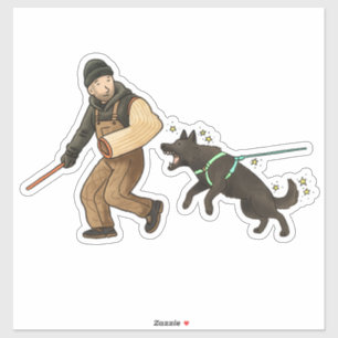 Deutscher Schäferhund (GSD) Bissarbeit Auto Aufkle Aufkleber