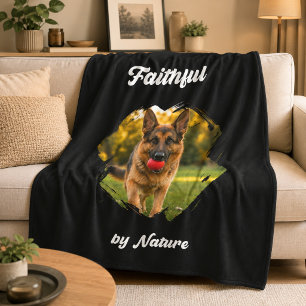 Deutscher Schäferhund GSD Foto Treu von Natur aus Fleecedecke