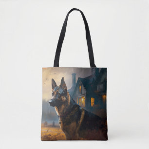 Deutscher Schäferhund Halloween Gruselig Tasche