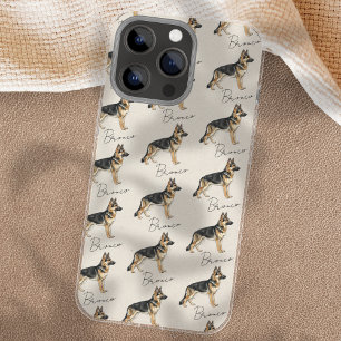 Deutscher Schäferhund-Haustier-Illustration iPhone 16 Pro Max Hülle