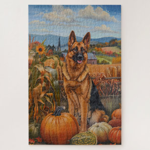Deutscher Schäferhund Herbsternte Thanksgiving