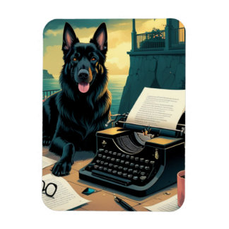 Deutscher Schäferhund Herr vintage Magnet
