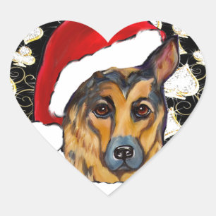 DEUTSCHER SCHÄFERHUND Herz-Aufkleber