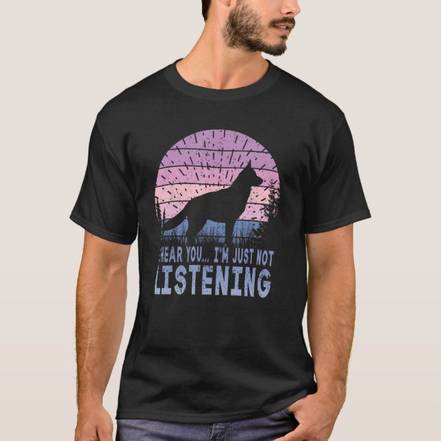 Deutscher Schäferhund Hund Vintag T-Shirt (Vorderseite)