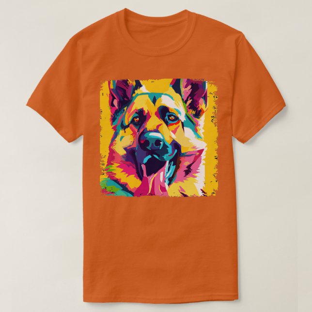 Deutscher Schäferhund Hunde Kunst Hund Lover Gesch T-Shirt (Design vorne)