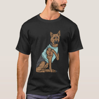 Deutscher Schäferhund I Liebe Mama Tattoo K9 Dog L T-Shirt