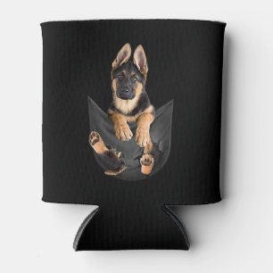 Deutscher Schäferhund in Pocket T - Shirt Funny Do Dosenkühler