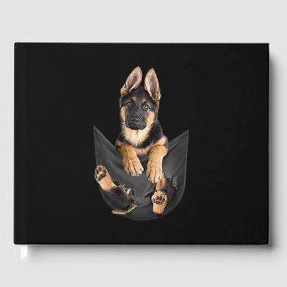 Deutscher Schäferhund in Pocket T - Shirt Funny Do Gästebuch