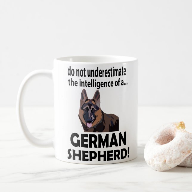 Deutscher Schäferhund Kaffeetasse (Mit Donut)