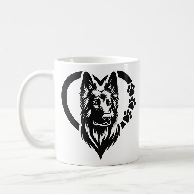 Deutscher Schäferhund Kaffeetasse (Links)