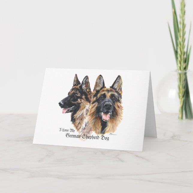 Deutscher Schäferhund Karte (Vorderseite)