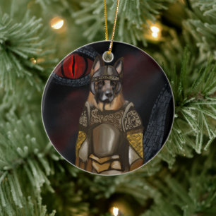 Deutscher Schäferhund Keramik Ornament
