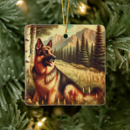 Deutscher Schäferhund Keramikornament