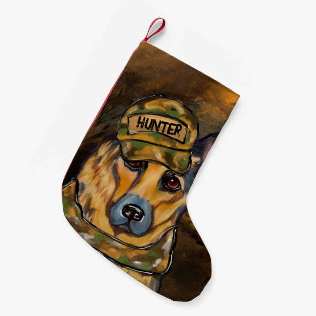 Deutscher Schäferhund Kleiner Weihnachtsstrumpf (Vorderansicht (hängend))