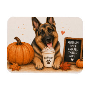 Deutscher Schäferhund Kürbisgewürz Magnet