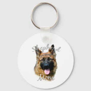 Deutscher Schäferhund (Langhaar) Mama 2 Schlüsselanhänger