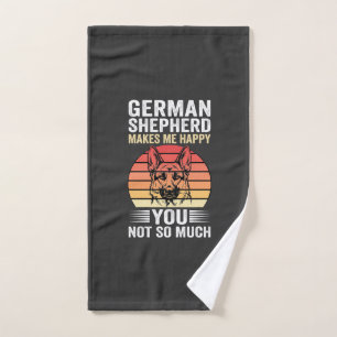 Deutscher Schäferhund Liebhaber Lustig Retro Handtuch