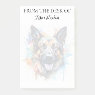 Deutscher Schäferhund Liebhaber personalisierter H Post-it Klebezettel
