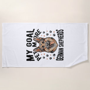 Deutscher Schäferhund Liebhaber-Shirt mit Vintage  Strandtuch