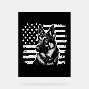 Deutscher Schäferhund Liebhaber USA Amerikanische  Acrylschild