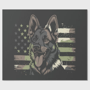 Deutscher Schäferhund Liebhaber USA Amerikanische Geschenkpapier