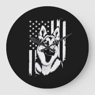 Deutscher Schäferhund Liebhaber USA Amerikanische Große Wanduhr