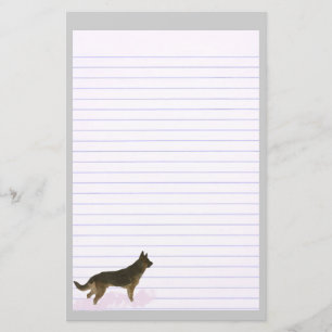 Deutscher Schäferhund Lined Stationery Briefpapier
