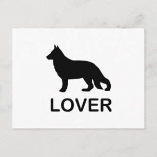 Deutscher Schäferhund Lover mit Silhouette Postkarte