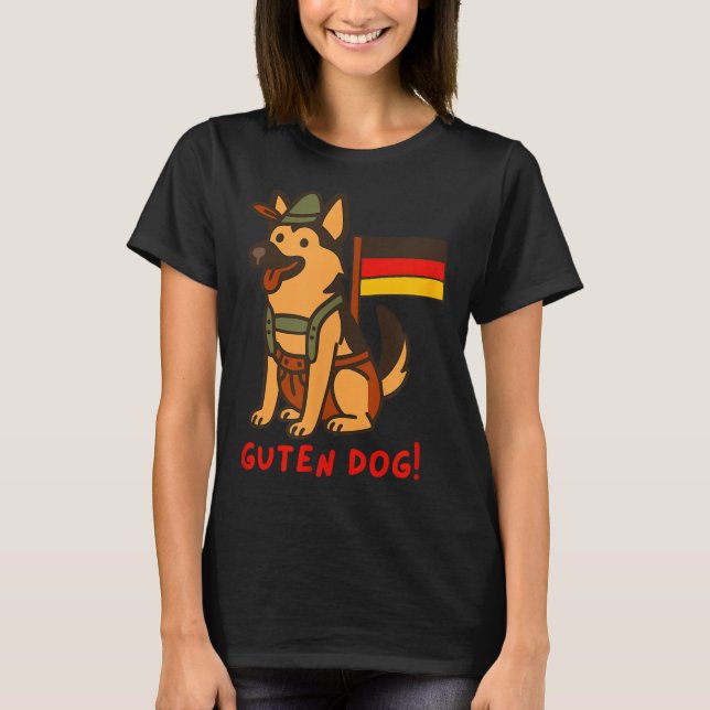 Deutscher Schäferhund Lustiger Bierfestival Guten  T-Shirt (Vorderseite)
