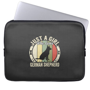 Deutscher Schäferhund Mädchen Hundeliebhaber Desig Laptopschutzhülle