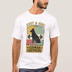 Deutscher Schäferhund Mädchen Vintage Hundeliebhab T-Shirt