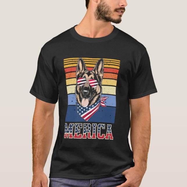 Deutscher Schäferhund Merica T-Shirt (Vorderseite)