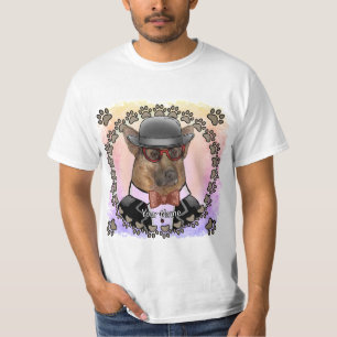 Deutscher Schäferhund mit Brille T-Shirt