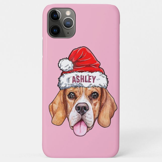 Deutscher Schäferhund mit Weihnachts-Hund Case-Mate iPhone Hülle (Rückseite)
