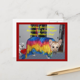 Deutscher Schäferhund modelliert Muttertag Postkarte