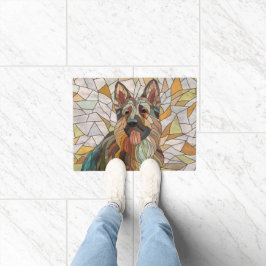Deutscher Schäferhund - Mosaikkunst Fußmatte
