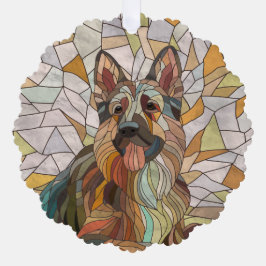 Deutscher Schäferhund - Mosaikkunst Ornament Karte