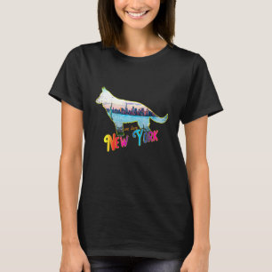 Deutscher Schäferhund New York USA Wahrzeichen für T-Shirt