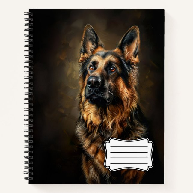 Deutscher Schäferhund Notizbuch (Vorderseite)