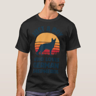 Deutscher Schäferhund nur ein Junge, der Lieben Re T-Shirt