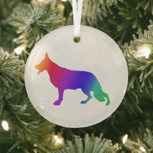 Deutscher Schäferhund Ornament Aus Glas