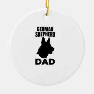 Deutscher Schäferhund Papa Keramik Ornament