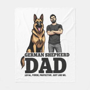 Deutscher Schäferhund Papa – Treu. Furchtlos. Besc Fleecedecke