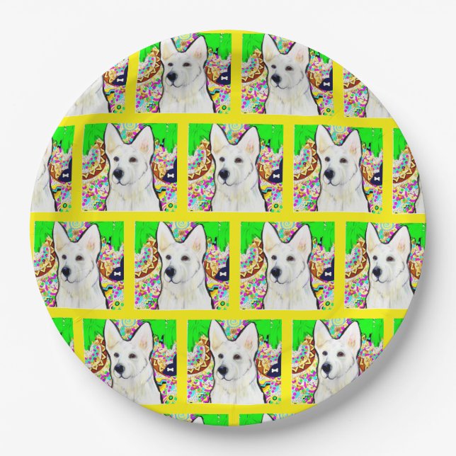 Deutscher Schäferhund Pappteller (Vorderseite)