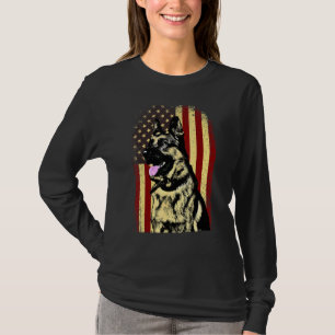 Deutscher Schäferhund Patriotische amerikanische F T-Shirt