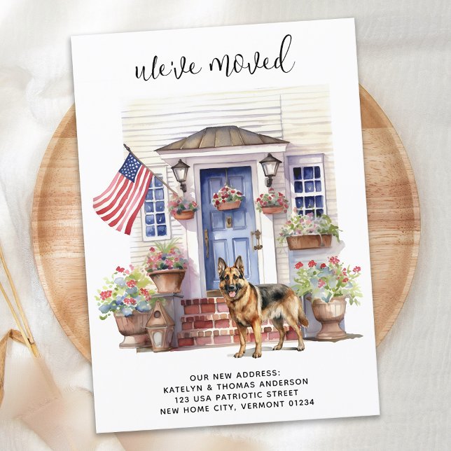 Deutscher Schäferhund Patriotischer Personalisiert Ankündigung (Von Creator hochgeladen)