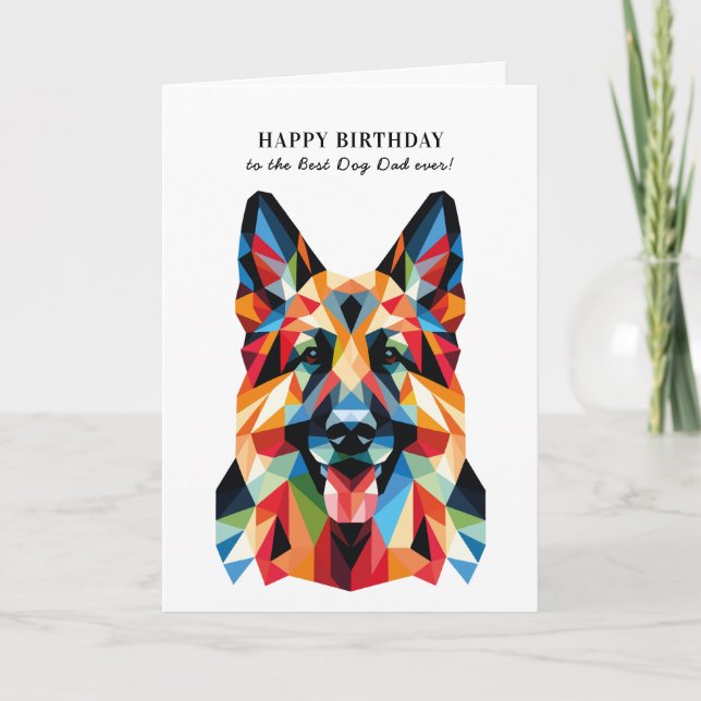 Deutscher Schäferhund Personalisiert Geburtstag Karte (Vorderseite)