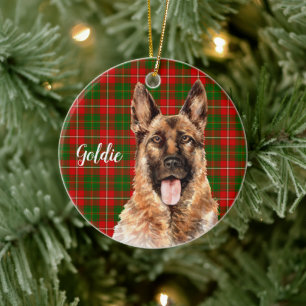 Deutscher Schäferhund Personalisiert Keramik Ornament