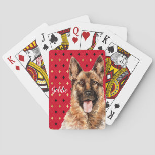 Deutscher Schäferhund Personalisiert Spielkarten